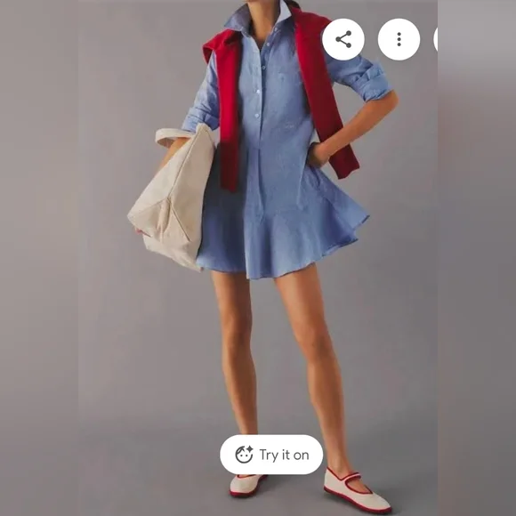 Tuckernuck Callahan Chambray Shirt Dress - Picture 2 of 10
